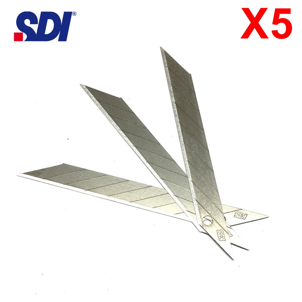 SDI 1361 Çelik Maket Bıçağı Falçata Ucu Yedeği 9mm 30 Derece Küçük 50'li