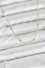 CM 14K Gold Renk Minik Top Zincirli Kadın Kolye