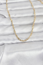 CM 14K Gold Renk Burgu Yassı Model 60 cm Kadın Kolye