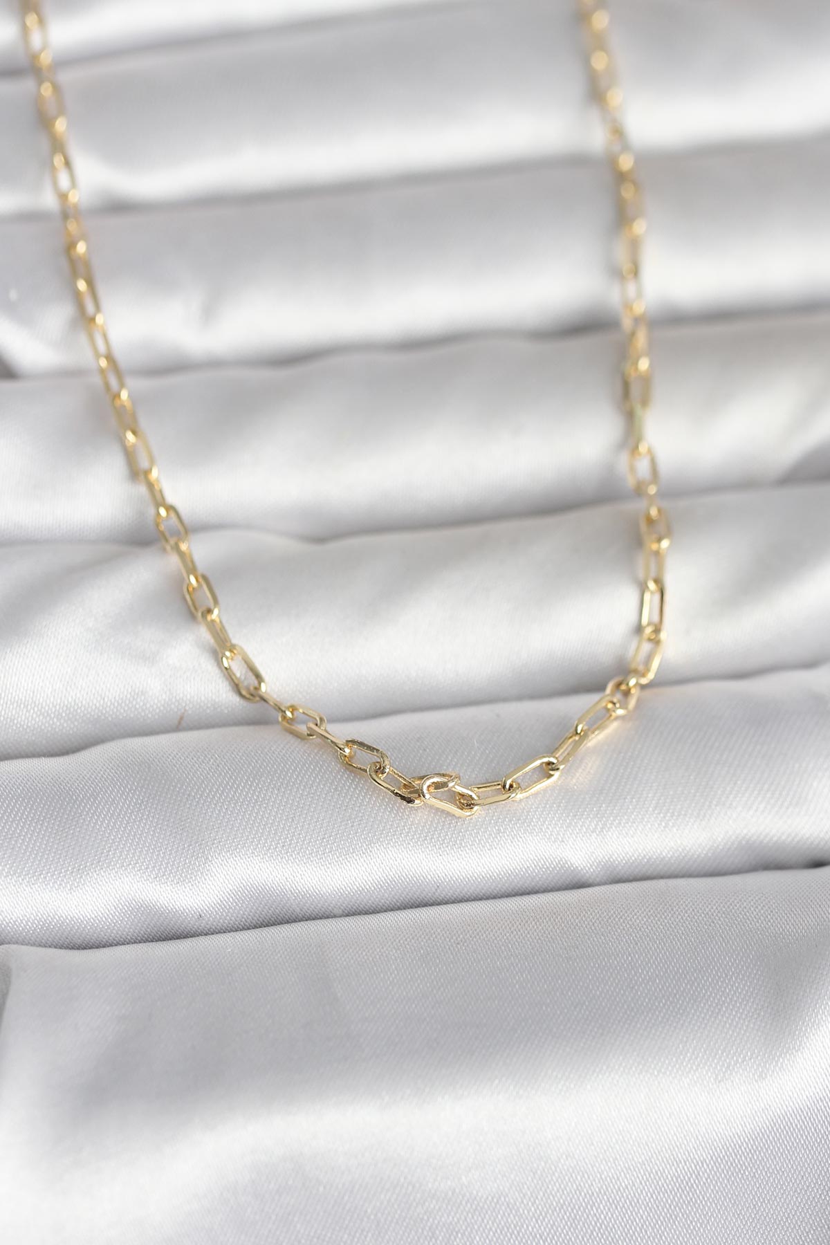 CM 14K Gold Renk Ataç Zincir Model 50 cm Kadın Kolye