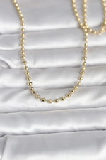 CM 14K Gold Renk Top Zincirli Model 60 cm Kadın Kolye