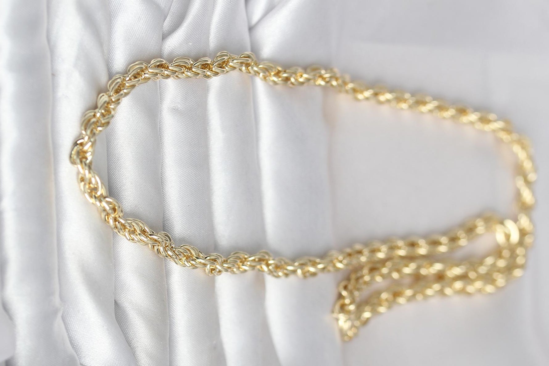 CM 14K Gold Renk Kalın Burgu Zincirli Model 60 cm Kadın Kolye