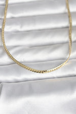 CM 14K Gold Renk Yassı Zincir Model 45 cm Kadın Kolye