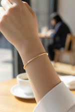 CM Gold Renk Lazer Kesim Model 65 mm Bilezik