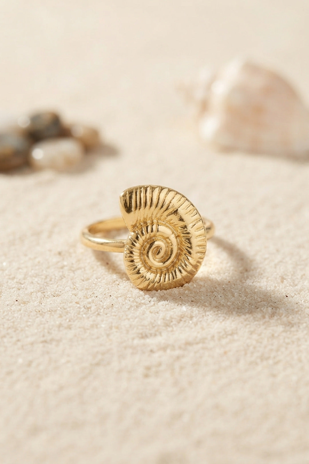 Nautilus Tasarım Gold Renk Kadın Yüzük