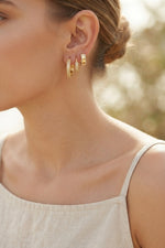 3 lü Set Gold Renk Halka Model Küpe