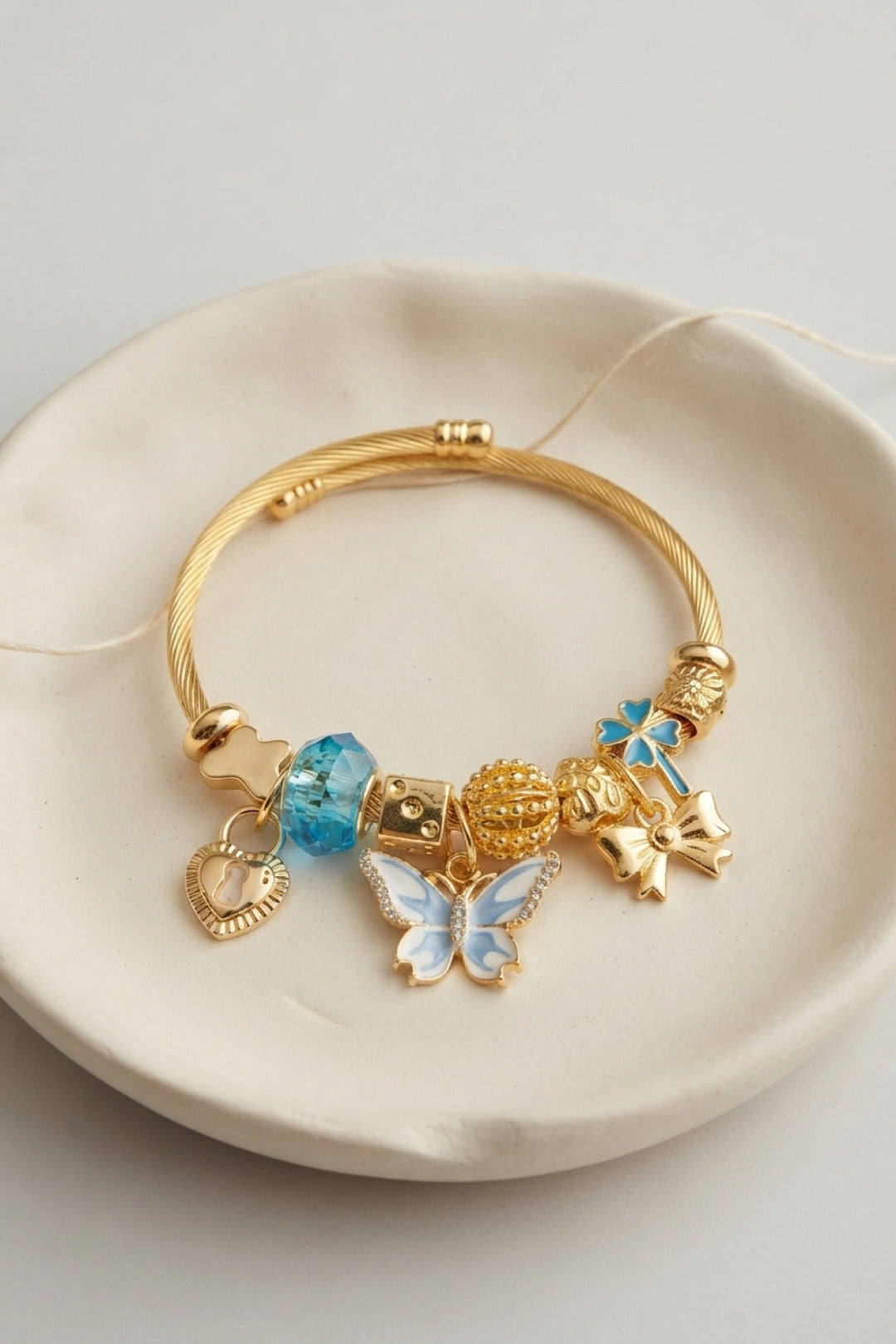 Mavi Kelebek Charmlı Bileklik