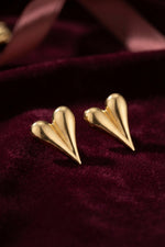 316L Çelik Gold Renk Kalp Model Küpe