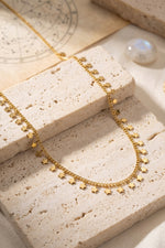 Gold Renk Yıldız Pul Model 60 cm Kadın Kolye