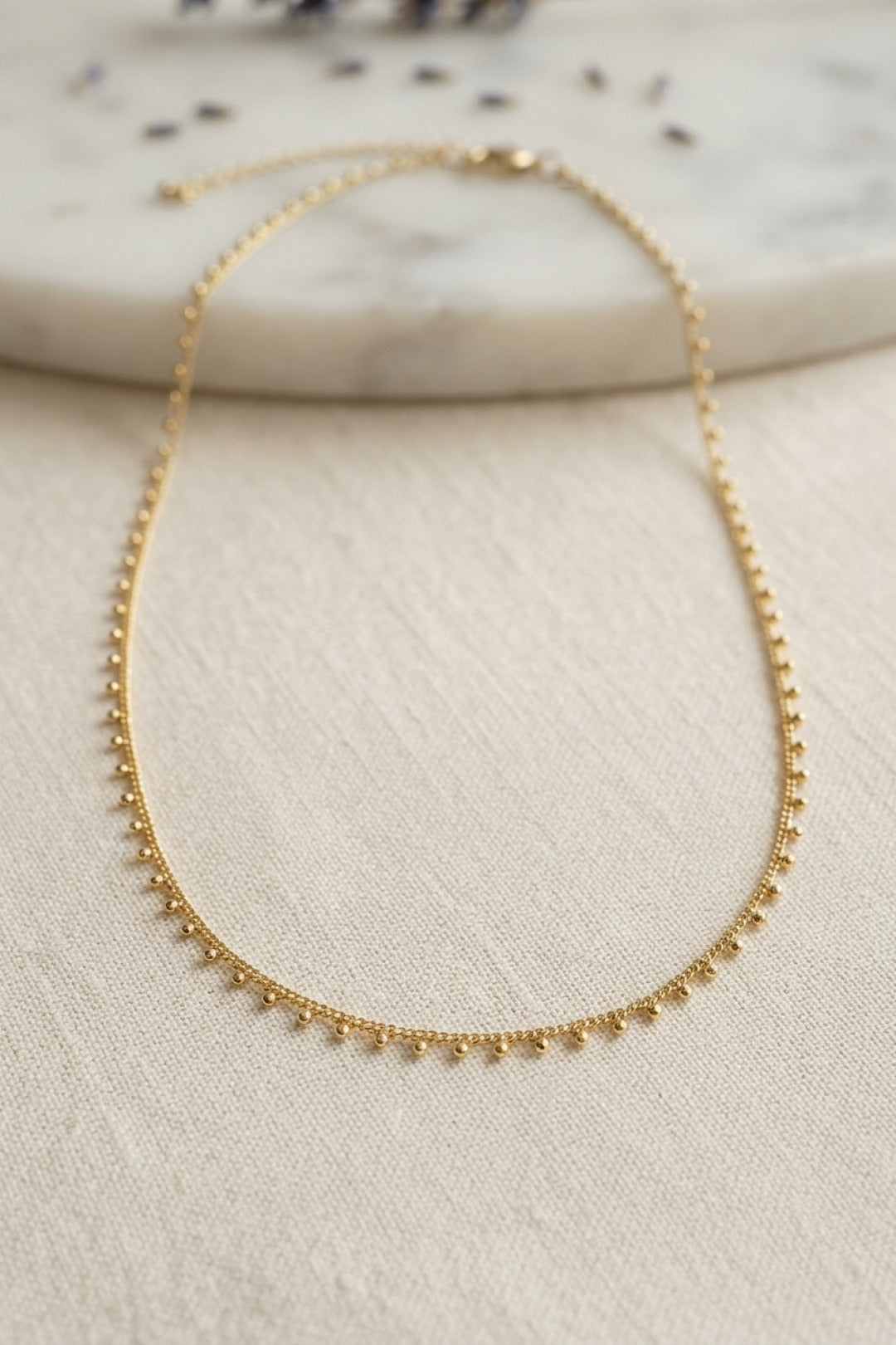 Gold Renk Topçcuk Model 60 cm Kadın Kolye