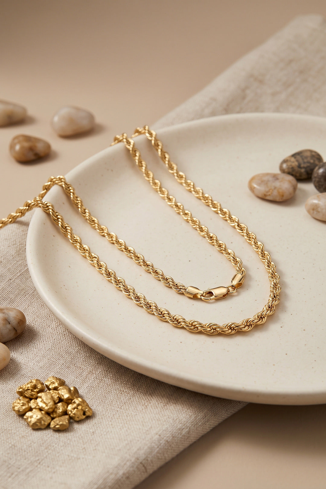 CM Burgu Zincir Model Gold Renk 50 cm Kadın Kolye