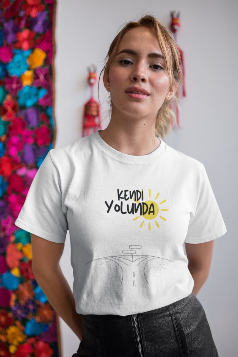 Unisex Erkek/Kadın Özel Baskılı Modern Fit %100 Pamuk Bisiklet Yaka T-Shirt