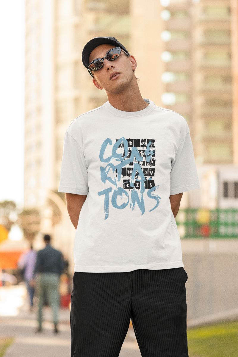 ERKEK Özel Baskılı Modern Fit %100 Pamuk Bisiklet Yaka T-Shirt