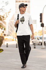 ERKEK Özel Baskılı Modern Fit %100 Pamuk Bisiklet Yaka T-Shirt