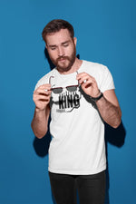 Erkek Özel Baskılı Modern Fit %100 Pamuk Bisiklet Yaka T-Shirt