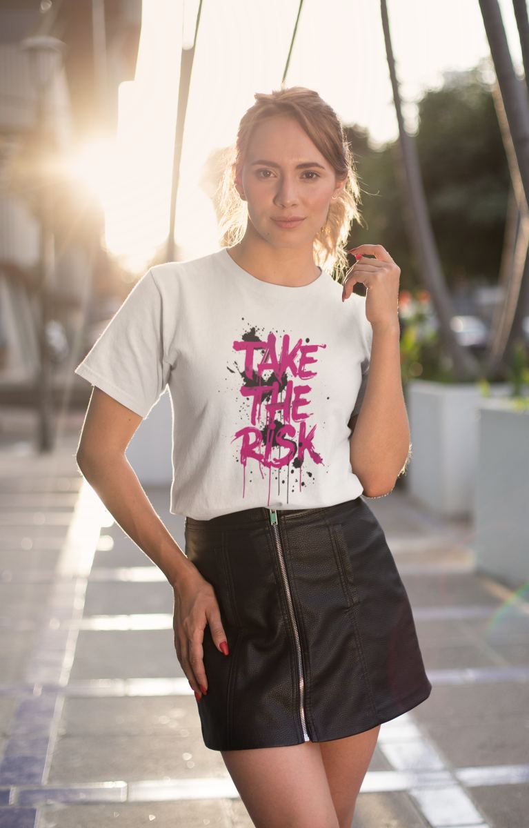 KADIN Özel Baskılı Modern Fit %100 Pamuk Bisiklet Yaka T-Shirt