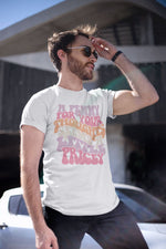 Unisex Erkek/Kadın Özel Baskılı Modern Fit %100 Pamuk Bisiklet Yaka T-Shirt