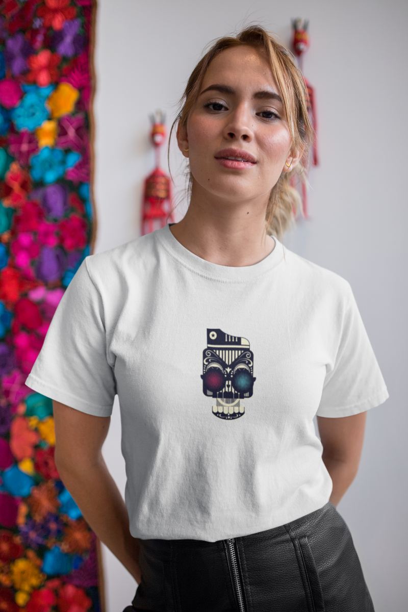 Kadın Özel Baskılı Modern Fit %100 Pamuk Bisiklet Yaka T-Shirt