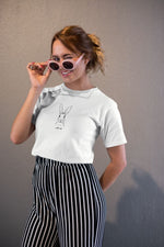 Kadın Özel Baskılı Modern Fit %100 Pamuk Bisiklet Yaka T-Shirt