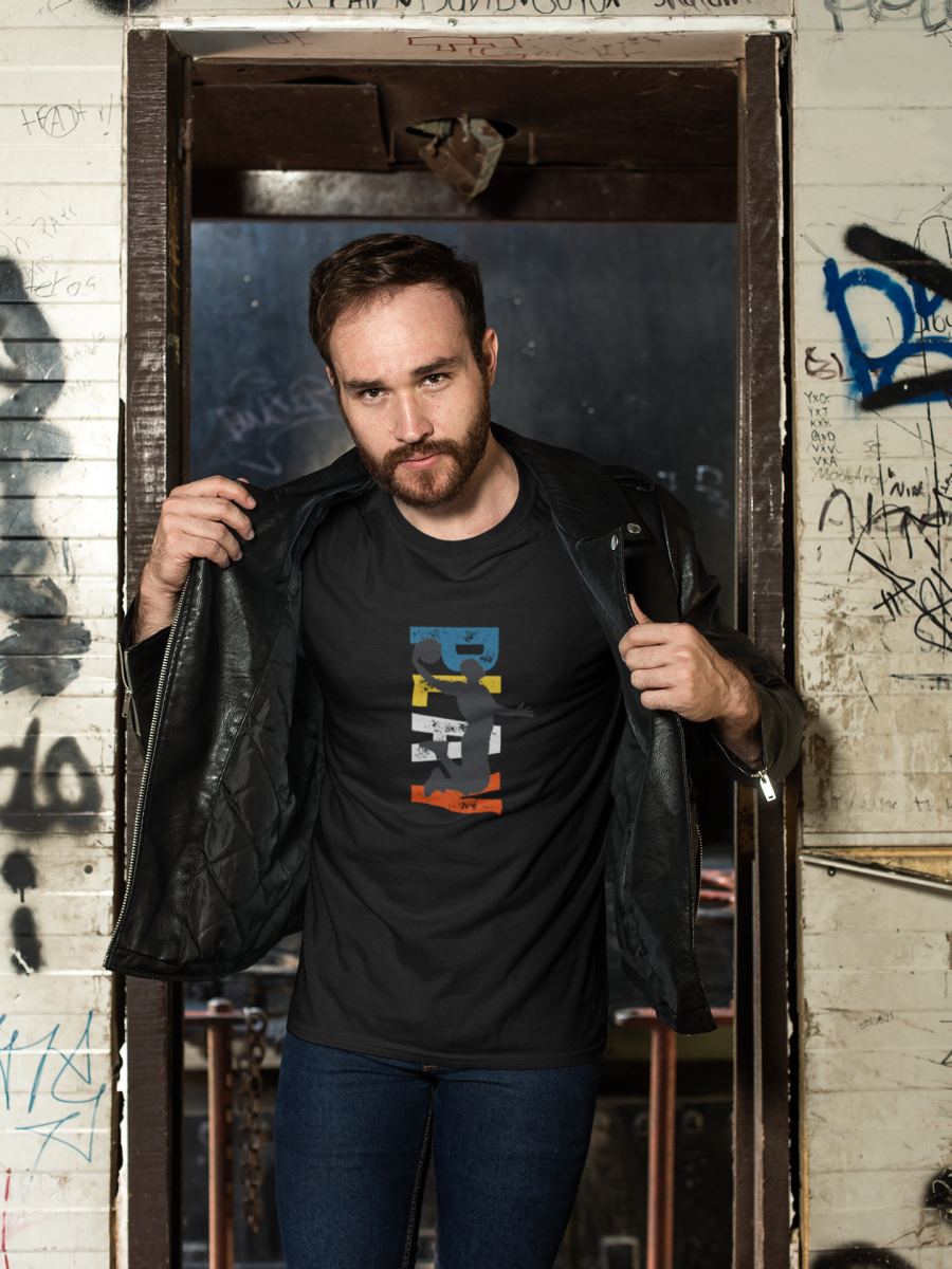 Erkek Özel Baskılı Modern Fit %100 Pamuk Bisiklet Yaka T-Shirt