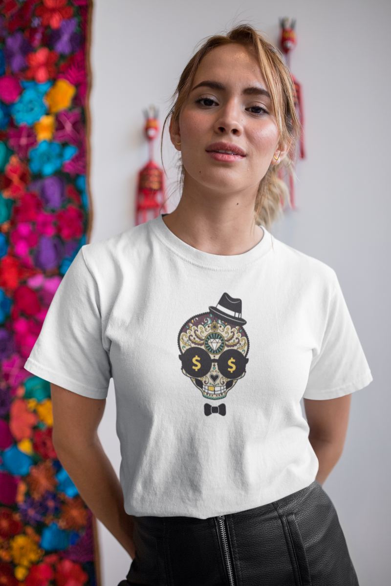 Kadın Özel Baskılı Modern Fit %100 Pamuk Bisiklet Yaka T-Shirt