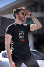 Erkek Özel Baskılı Modern Fit %100 Pamuk Bisiklet Yaka T-Shirt