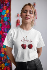 Kadın Özel Baskılı Modern Fit %100 Pamuk Bisiklet Yaka T-Shirt