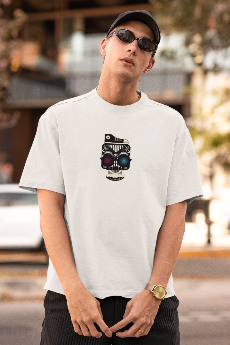 ERKEK Özel Baskılı Modern Fit %100 Pamuk Bisiklet Yaka T-Shirt