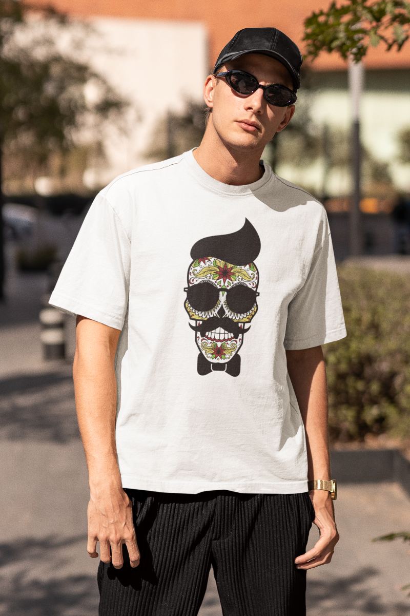 ERKEK Özel Baskılı Modern Fit %100 Pamuk Bisiklet Yaka T-Shirt