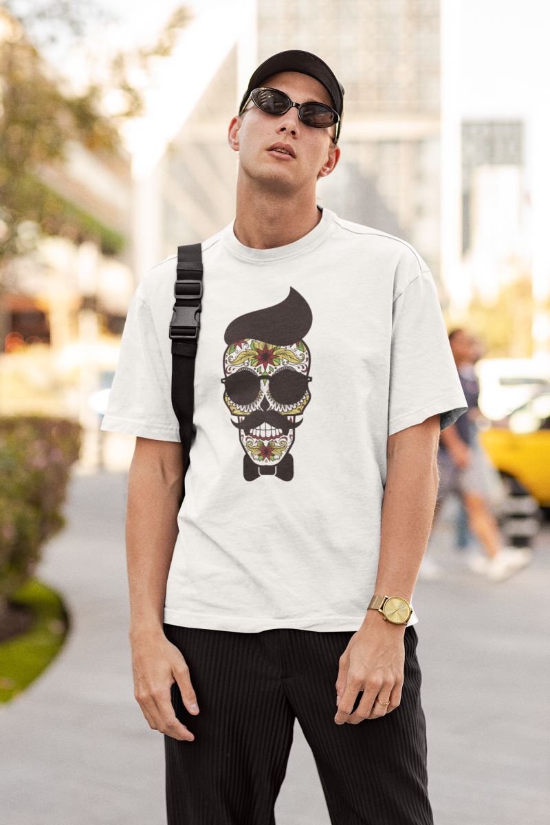 ERKEK Özel Baskılı Modern Fit %100 Pamuk Bisiklet Yaka T-Shirt