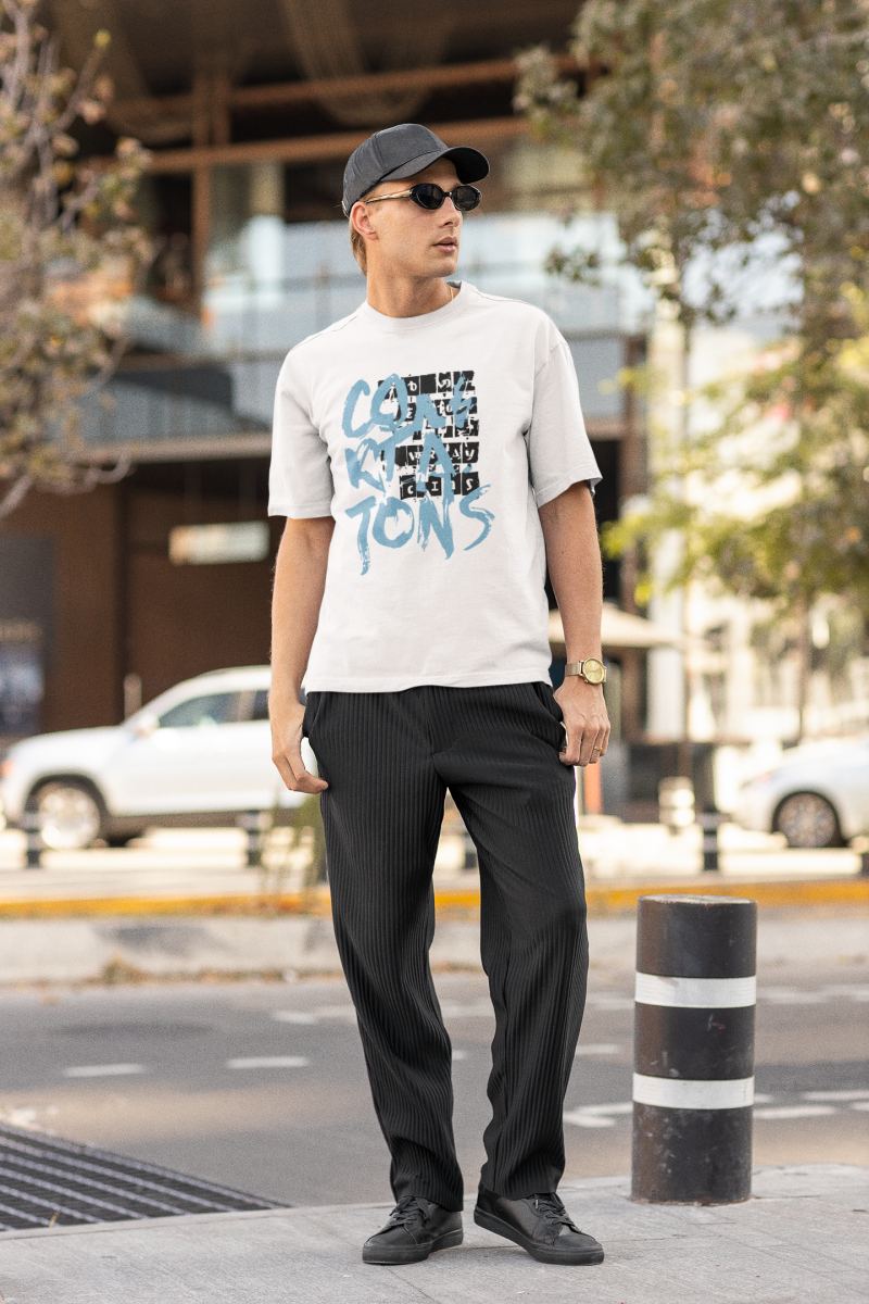ERKEK Özel Baskılı Modern Fit %100 Pamuk Bisiklet Yaka T-Shirt