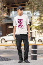 Erkek Özel Baskılı Modern Fit %100 Pamuk Bisiklet Yaka T-Shirt