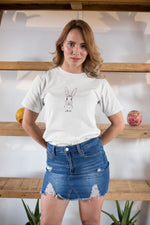 Kadın Özel Baskılı Modern Fit %100 Pamuk Bisiklet Yaka T-Shirt