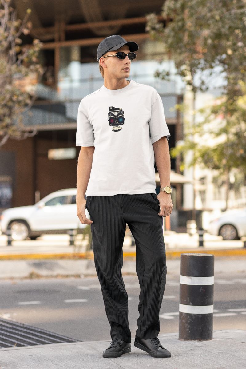 ERKEK Özel Baskılı Modern Fit %100 Pamuk Bisiklet Yaka T-Shirt