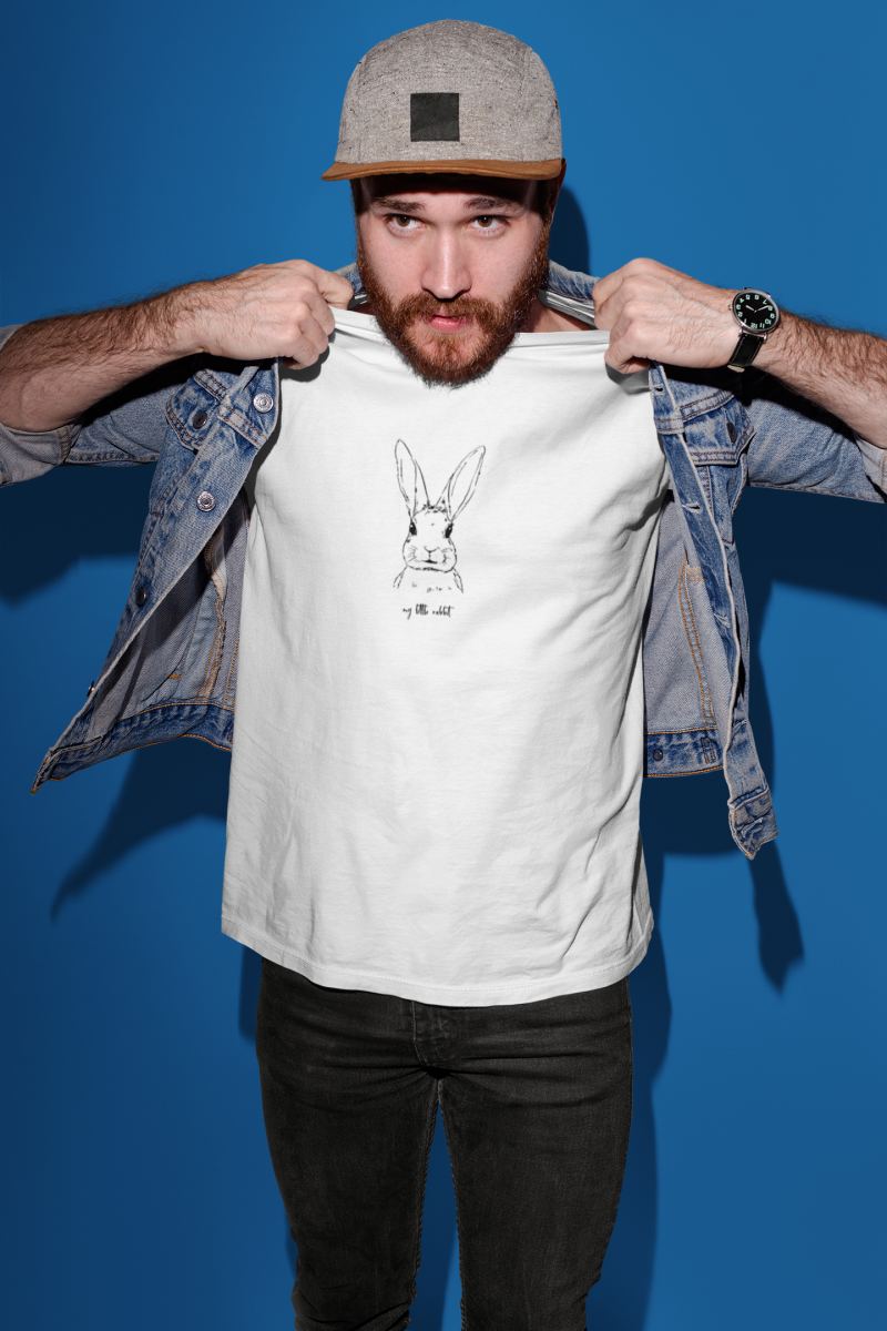 Erkek Özel Baskılı Modern Fit %100 Pamuk Bisiklet Yaka T-Shirt