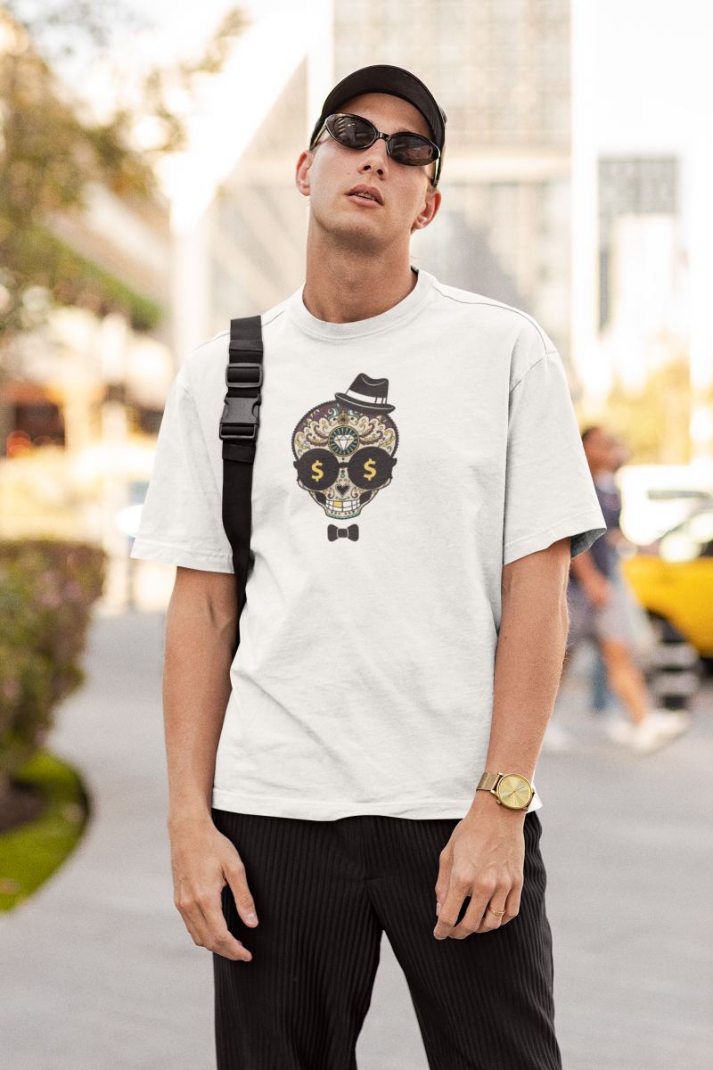ERKEK Özel Baskılı Modern Fit %100 Pamuk Bisiklet Yaka T-Shirt