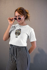 Kadın Özel Baskılı Modern Fit %100 Pamuk Bisiklet Yaka T-Shirt