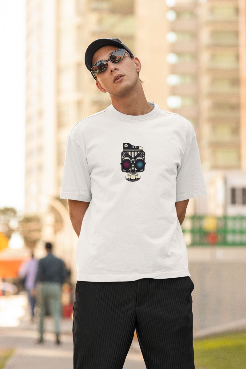 ERKEK Özel Baskılı Modern Fit %100 Pamuk Bisiklet Yaka T-Shirt