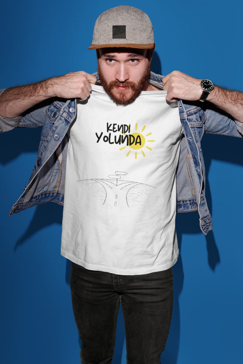 Unisex Erkek/Kadın Özel Baskılı Modern Fit %100 Pamuk Bisiklet Yaka T-Shirt