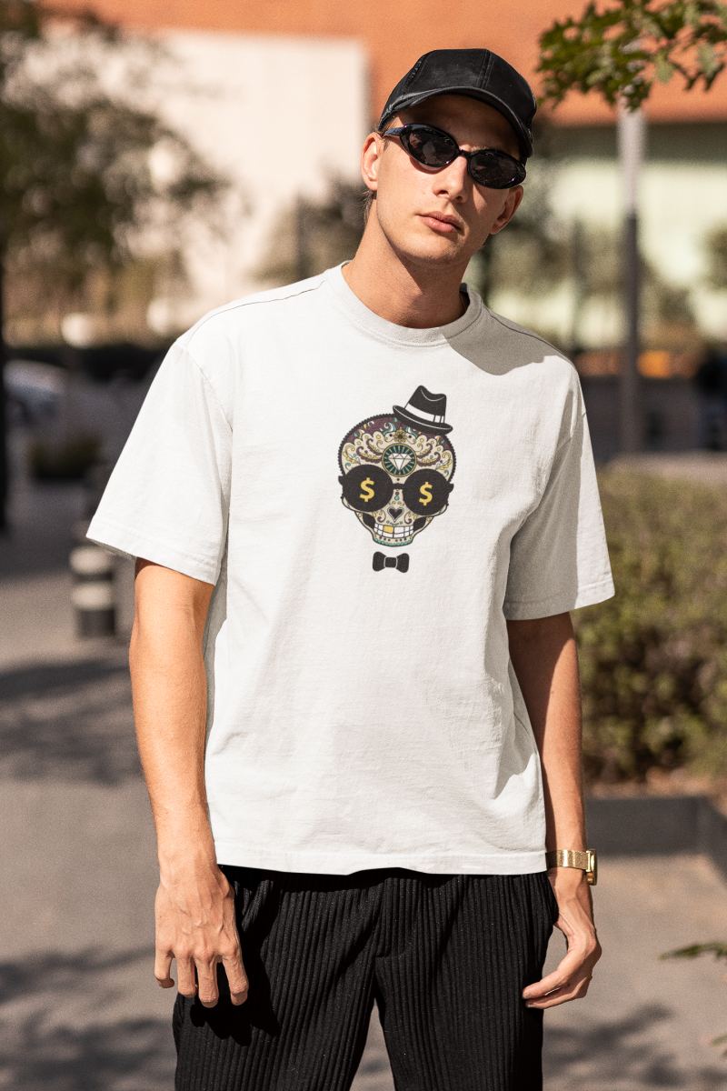 ERKEK Özel Baskılı Modern Fit %100 Pamuk Bisiklet Yaka T-Shirt