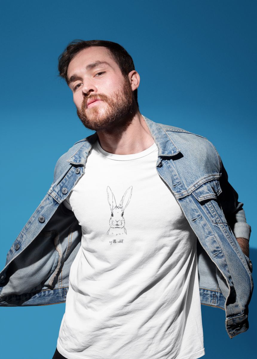 Erkek Özel Baskılı Modern Fit %100 Pamuk Bisiklet Yaka T-Shirt