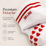 DB LINE Kaydırmaz 8'li Pilates Yoga Çorabı Pamuklu Silikon Tabanlı Barre Stüdyo Spor Çorabı