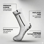 Kaydırmaz Futbol Çorabı Beyaz | Bilek Destekli, Denge ve Tutuş Sunan Spor Çorabı