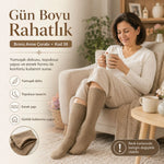 Kadın 40 Denye 12'li İnce Anne Çorabı Dizaltı Topuksuz Esnek Günlük Kullanım Çorabı Ten Siyah Bronz Vizon