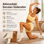 DB LINE Kaydırmaz Pilates Yoga Çorabı Pamuklu Silikon Tabanlı Barre Stüdyo Spor Çorabı
