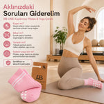 DB LINE Kaydırmaz Pilates Yoga Çorabı Pamuklu Silikon Tabanlı Barre Stüdyo Spor Çorabı
