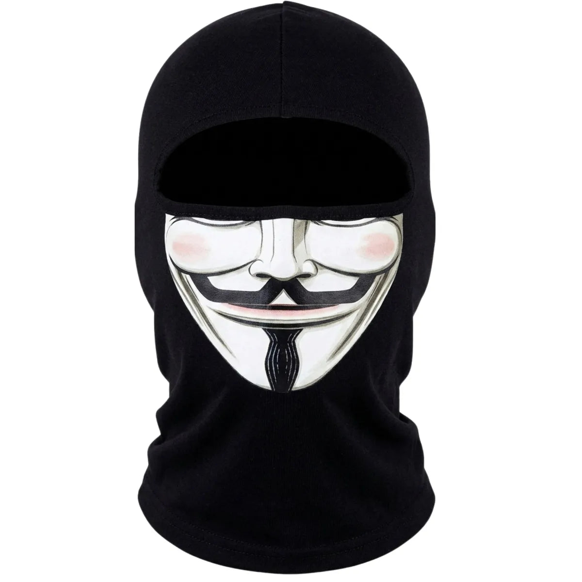 Unisex Anonymous Baskılı Balaklava 1 Adet Tek Beden Viskoz Kask İçi Motosiklet Maskesi