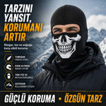 Unisex Kuru Kafa Baskılı Balaklava 1 Adet Tek Beden Viskoz Kask İçi Motosiklet Maskesi