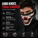 Unisex Palyaço Baskılı Balaklava Maske 1 Adet Tek Beden Viskoz Kask İçi Outdoor Motosiklet Maskesi