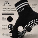 DB LINE Kaydırmaz 4'lü Pilates Yoga Çorabı Pamuklu Silikon Tabanlı Barre Stüdyo Spor Çorabı